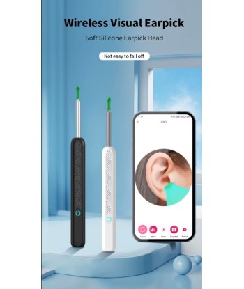 Otoskop z Kamerą HD do Czyszczenia Uszu + 6 LED + WiFi | vandoro.pl