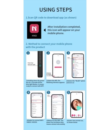 Otoskop z Kamerą HD do Czyszczenia Uszu + 6 LED + WiFi | vandoro.pl