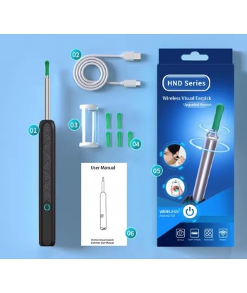 Otoskop z Kamerą HD do Czyszczenia Uszu + 6 LED + WiFi | vandoro.pl