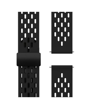 Pasek do Zegarka 22-24 mm Czarny Perforowany + Teleskopy | vandoro.pl