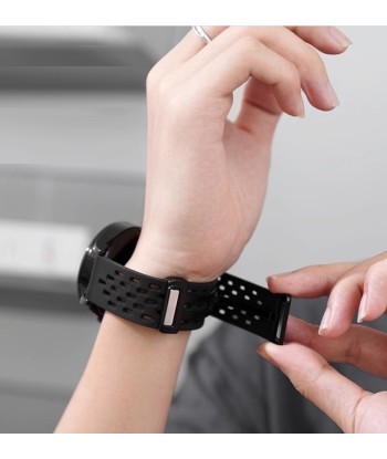 Pasek do Zegarka 22-24 mm Czarny Perforowany + Teleskopy | vandoro.pl