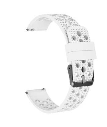 Pasek Silikonowy 22mm Biały Premium – 3-rzędowa Perforacja | vandoro.pl