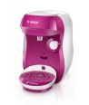 Różowy ekspres do kawy na kapsułki Bosch Tassimo Happy