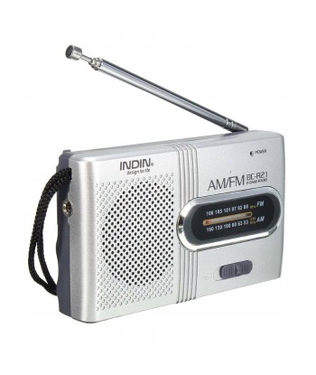 Małe radio przenośne FM/AM na baterie srebrne/czarne
