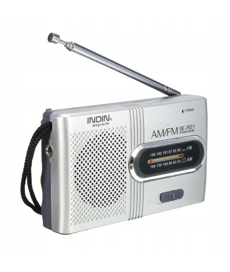 Małe radio przenośne FM/AM na baterie srebrne/czarne