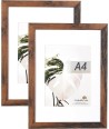 Brązowa drewniana ramka na zdjęcia format A4 certyfikat