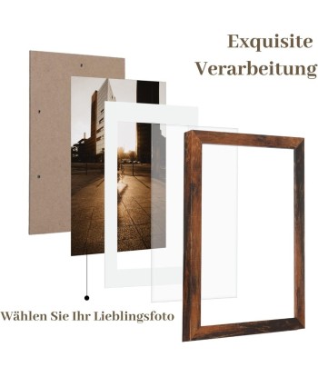 Ramka Drewniana na Zdjęcia A4 / 15x20 cm Brązowa | vandoro.pl