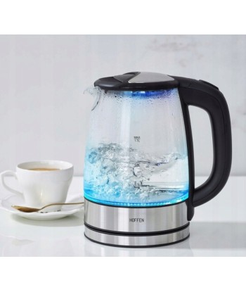 Szklany czajnik elektryczny Hoffen 1,7l 2200W podświetlenie LED