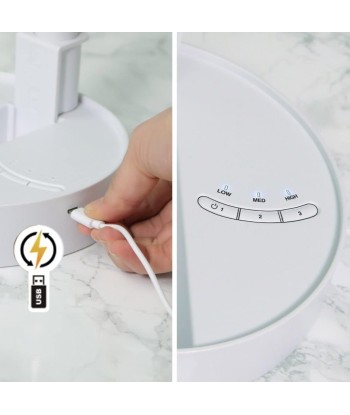 Livington Fold & Cold Wentylator 2w1 Akumulator USB | Vandoro