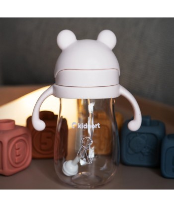 Bidon Niekapek 300ml Bringebaer Różowy | Słomka Grawitacyjna | BPA FREE