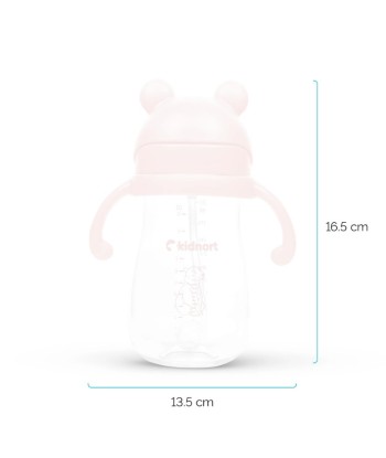 Bidon Niekapek 300ml Bringebaer Różowy | Słomka Grawitacyjna | BPA FREE