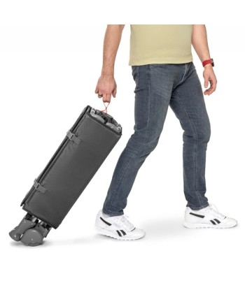 Łóżeczko turystyczne 3w1 STUGAN | Dostawka i Kojec | Ciemnoszare