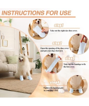 Buty dla Psa Wodoodporne Rozm. M (40 szt.) + Bandaże | vandoro.pl