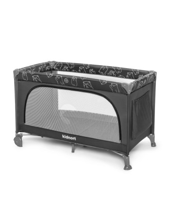 Łóżeczko turystyczne Kidnort Grotta ciemnoszare rozłożone