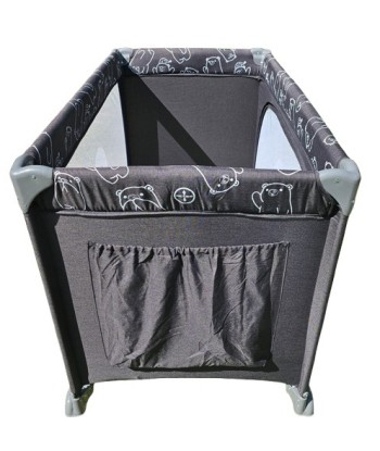 Łóżeczko Turystyczne Grotta Kidnort | Ciemnoszare | Składane