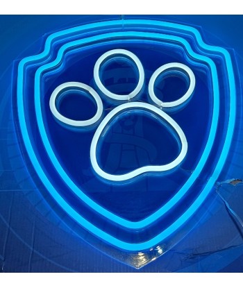 Neon LED Psi Patrol Łapa | Lampka Nocna Ścienna | Symbol Paw Patrol