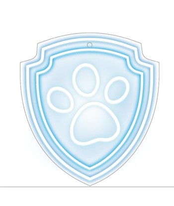Neon LED Psi Patrol Łapa | Lampka Nocna Ścienna | Symbol Paw Patrol