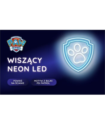 Neonowa lampka LED w kształcie łapy Psi Patrol