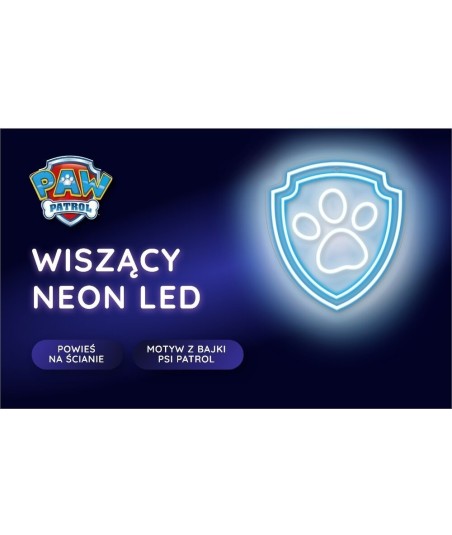 Neonowa lampka LED w kształcie łapy Psi Patrol