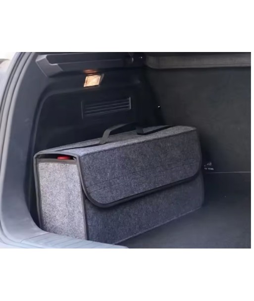 Duża szara torba filcowa do bagażnika samochodu organizer