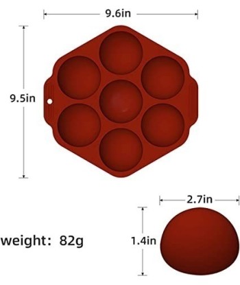 Forma Silikonowa Półkule 7 szt. | Do Pieczenia i Deserów