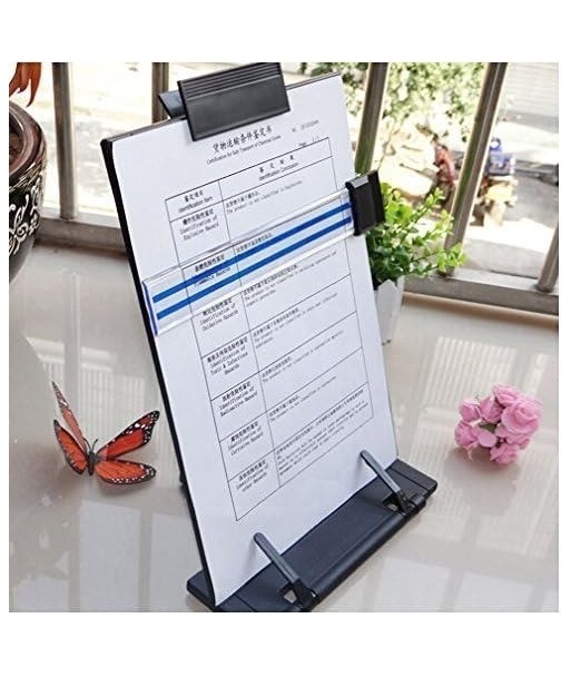 Metalowy stojak biurowy na dokumenty A4 z klipsem