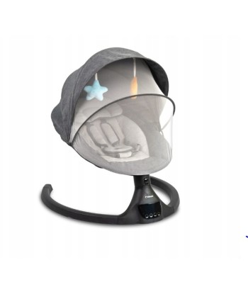 Leżaczek Bujaczek Elektryczny Kidnort Svaie Czarny | Bluetooth