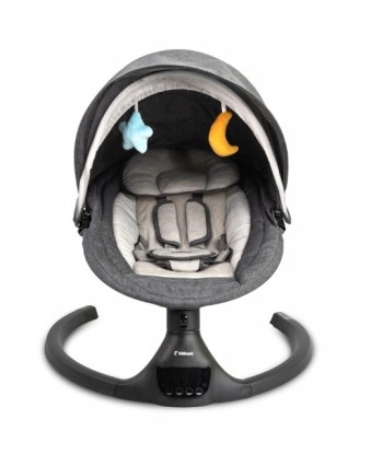 Leżaczek Bujaczek Elektryczny Kidnort Svaie Czarny | Bluetooth