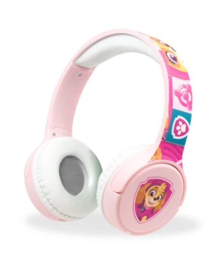 Różowe słuchawki bezprzewodowe dla dzieci Psi Patrol Skye - Vandoro.pl