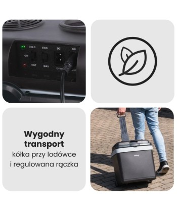 Lodówka turystyczna Huslog 33L na kółkach - Chłodzenie i Grzanie