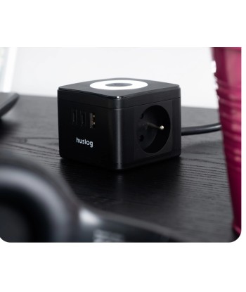 Przedłużacz Kostka Huslog LED | 2x 230V + USB + 2x USB-C | Kostka