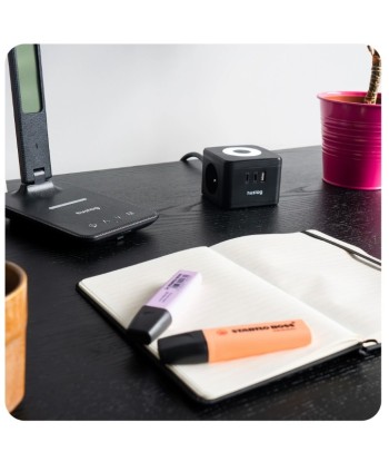 Przedłużacz Kostka Huslog LED | 2x 230V + USB + 2x USB-C | Kostka