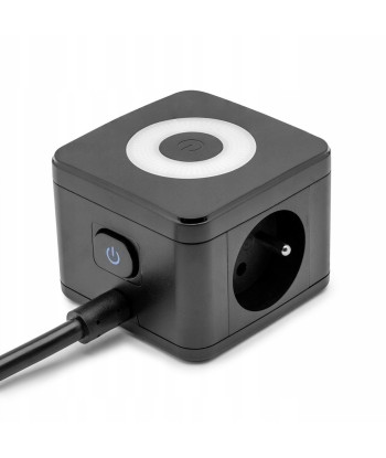 Przedłużacz Kostka Huslog LED | 2x 230V + USB + 2x USB-C | Kostka