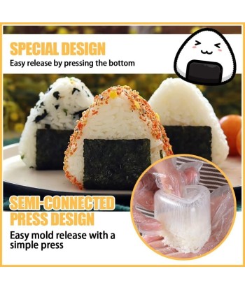 Foremki do Sushi Onigiri Zestaw 8 szt. (2 rozmiary) | vandoro.pl