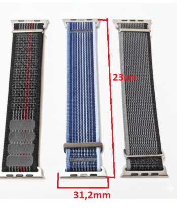Zestaw 3x Pasek Nylonowy Apple Watch 1-8/SE + Etui ze Szkłem
