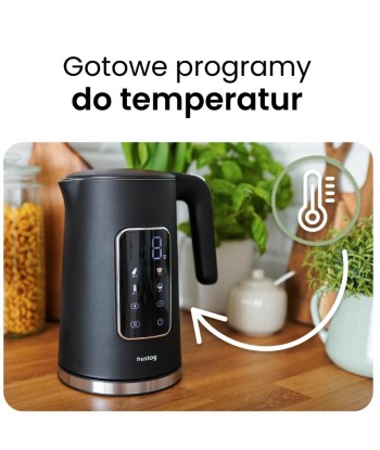 Czajnik Elektryczny HUSLOG 1,7L 2200W | Regulacja Temp. | Panel Dotykowy