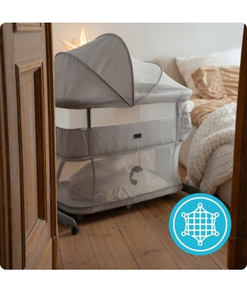 Kidnort Snäckskal 3w1: Łóżeczko Dostawne, Kołyska i Kojec | Bezpieczny Sen