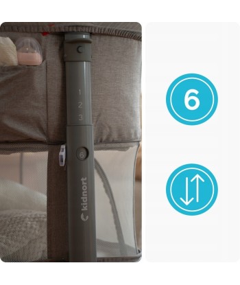 Kidnort Snäckskal 3w1: Łóżeczko Dostawne, Kołyska i Kojec | Bezpieczny Sen