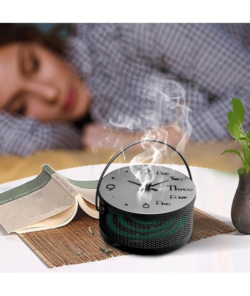 Metalowy pojemnik na kadzidło w kształcie zegara retro z wkładami lawendowymi