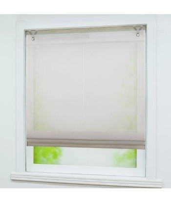 Roleta rzymska ESLIR biała z brązowym akcentem 80x130 cm